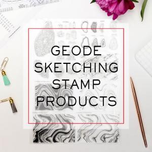 Geode Sketching Stamp Matching Products