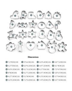 24 Piece Christmas Cookie Cutter Set