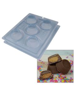 Deep Peanut Butter Cup 3 Part Chocolate Mold