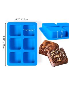 6 Cavity Treat Squares Mold (SKU 64566)