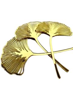 Acrylic Cake Charm Set Gingko Leaves Gold