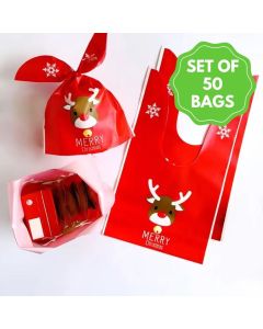 Tie Treat Bags Rudolph