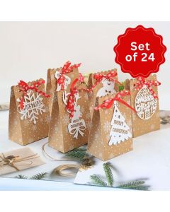 Snowflake Tented Treat Boxes Set of 24