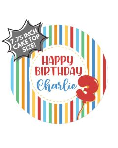 Customizable Icing Sheets Birthday Balloon CAKE SIZE