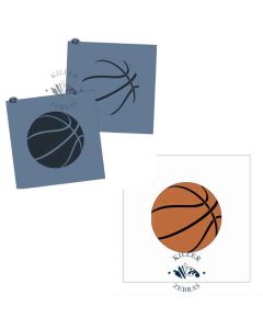Basketball 2 Part Stencil by Killer Zebras