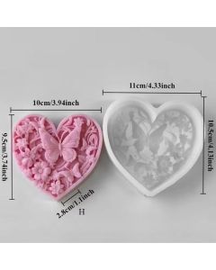 Chocolate Covered XL Bas Relief Heart Molds & Cutter Set