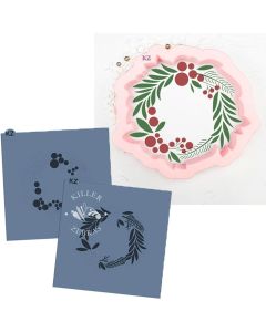 Berry Wreath Cutter Stencil Set by Killer Zebras