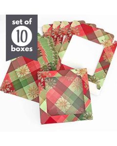 Big Cookie Boxes Christmas Plaid