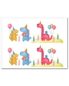 Icing Sheet Birthday Dinosaurs Cake Wrap