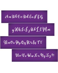 Calligraphy Alphabet Ginormous Mesh Stencil Set