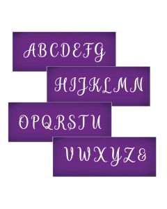 Caroline Monogram Alphabet Mesh Stencil by Cake Halliday