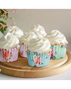 100 pc. Pastel Roses Cupcake Liners