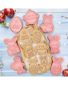 Easter Cookie Cutter and Embosser Set