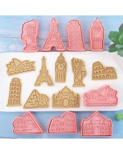 World Landmarks Cookie Cutter and Embosser Set