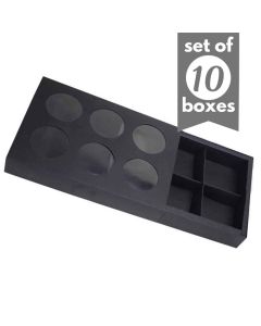 Cookie Treat Boxes 6 Cavity Black