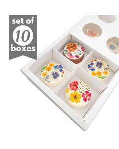 Cookie Treat Boxes 6 Cavity White