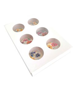 Cookie Treat Boxes 6 Cavity White