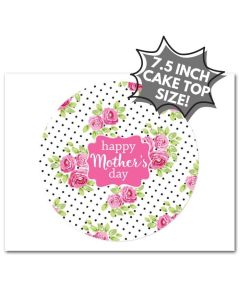 Icing Sheet Rosey Dots Mother's Day Cake