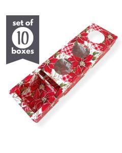 Cookie Treat Boxes 3 Cavity Preppy Poinsettias
