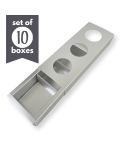 Cookie Treat Boxes 3 Cavity Silver (SKU 33322)