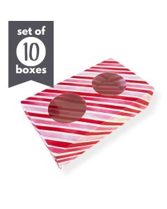 Cookie Treat Boxes 2 Cavity Candy Cane Stripe