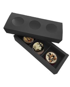 Cookie Treat Boxes 3 Cavity Black