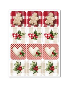 Icing Sheets Country Christmas Squares