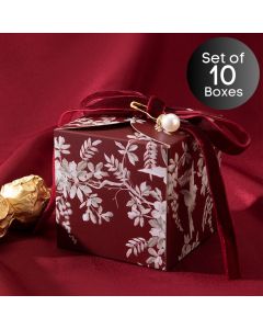 Crimson Toile Treat Boxes (Set of 10)