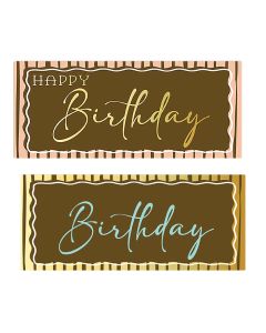 Chocolate Transfer Happy Birthday Bars