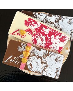 Chocolate Transfer Sheet Rose Bars