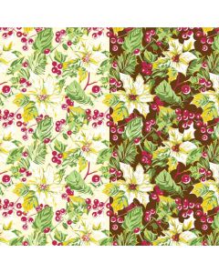 Chocolate Transfer Gilded Poinsettias