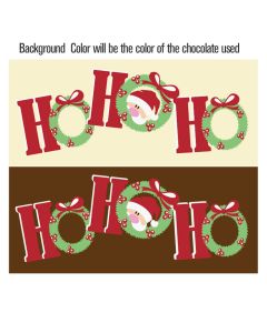 Chocolate Transfer Sheet Ho Ho Ho Santas Bars