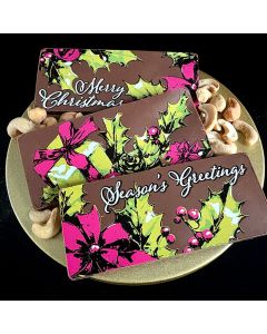 Chocolate Transfer Sheet Season's Greetings Bars