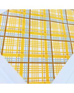 Chocolate Transfer Metallic Plaid