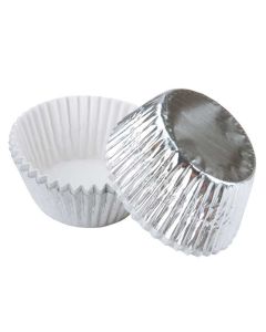 Cupcake Liners Foil Silver