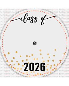 Customizable Photo Confetti Grad Cookie