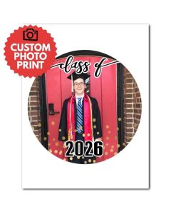 Customizable Confetti Graduation Cake-Size Icing Sheet