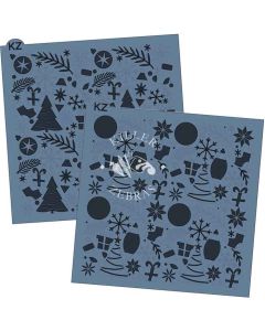 Deck the Halls 2 Part Stencil Set by Killer Zebras