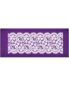 Demure Lace Scallop Band Mesh Stencil