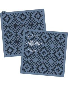 Diamond Knit 2 Part Stencil Set by Killer Zebras