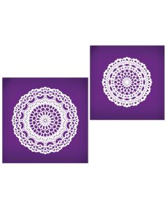 Doily Mesh Stencil Pair