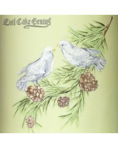 Doves on Pine Branches Outline Mesh Stencil