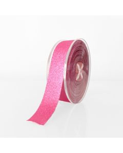 Edible Ribbon Metallic Pink Wide