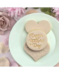 Cookie Embosser Happy Mother's Day Hearts