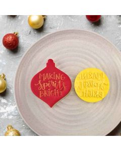 Cookie Embosser Making Spirits Bright