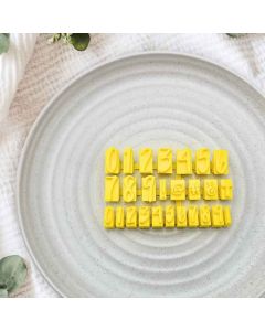 Cookie Embosser Set Script Numbers