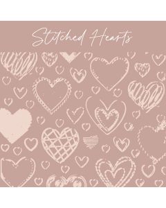 Stitched Hearts Embossed Parchment Sheets by Louise & Co.