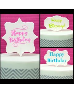 Essential Happy Birthday Mesh Stencil Set