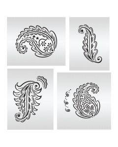 Essential Paisley Elements Stencil Set