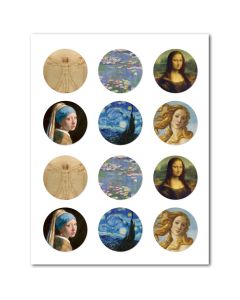 Icing Sheets Famous Art Round Cookie/Cupcake